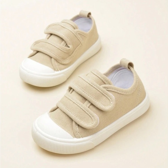 Other - Unisex toddler girls / boys Tan Velcro sneakers